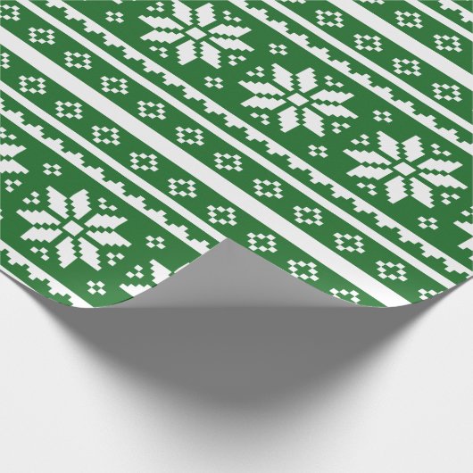 Grappig groen elegant kerstkeukenpapier cadeaupapier (Hoek)