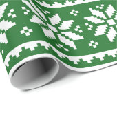 Grappig groen elegant kerstkeukenpapier cadeaupapier (Rol Hoek)