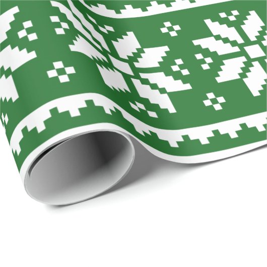 Grappig groen elegant kerstkeukenpapier cadeaupapier (Rol Hoek)