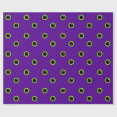 Grappig groen en Paarse Monster Eyeball Cadeaupapier (Vlak)