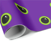 Grappig groen en Paarse Monster Eyeball Cadeaupapier (Rol Hoek)