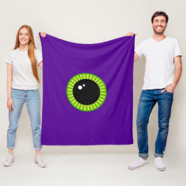 Grappig groen en Paarse Monster Eyeball Fleece Deken