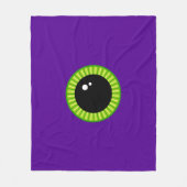 Grappig groen en Paarse Monster Eyeball Fleece Deken (Voorkant)