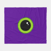 Grappig groen en Paarse Monster Eyeball Fleece Deken (Voorkant (Horizontaal))