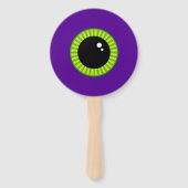 Grappig groen en Paarse Monster Eyeball Handwaaier (Achterkant)