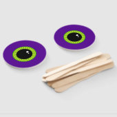 Grappig groen en Paarse Monster Eyeball Handwaaier (Niet-gemonteerd)