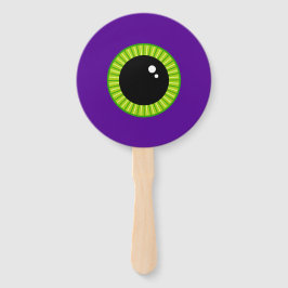 Grappig groen en Paarse Monster Eyeball Handwaaier