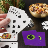 Grappig groen en Paarse Monster Eyeball Pokerkaarten (Insitu)