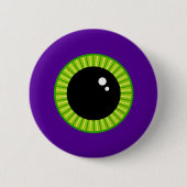 Grappig groen en Paarse Monster Eyeball Ronde Button 5,7 Cm (Voorkant)