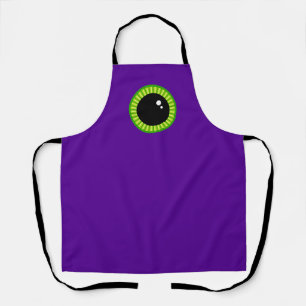 Grappig groen en Paarse Monster Eyeball Schort
