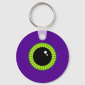Grappig groen en Paarse Monster Eyeball Sleutelhanger (Achterkant)