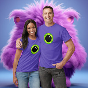 Grappig groen en Paarse Monster Eyeball T-shirt