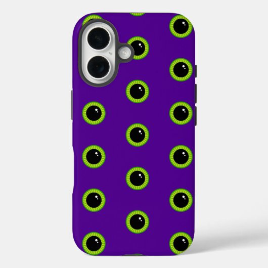 Grappig groen en Paarse Monster Eyes Case-Mate iPhone Case (Achterkant)