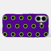 Grappig groen en Paarse Monster Eyes Case-Mate iPhone Case (Achterkant (horizontaal))