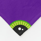 Grappig groen en Paarse Monster Eyes Fleece Deken (Hoek)