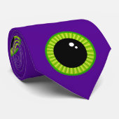 Grappig groen en Paarse Monster Eyes Stropdas (Opgerold)