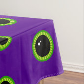 Grappig groen en Paarse Monster Eyes Tafelkleed (Voorbeeld)