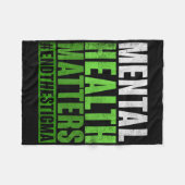 Grappig Groen Geestelijk Gezondheidsbewustzijn Ein Fleece Deken (Voorkant (Horizontaal))