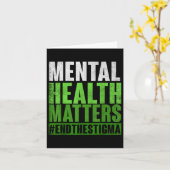 Grappig Groen Geestelijk Gezondheidsbewustzijn Ein Kaart (Gele Bloem)