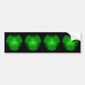 Grappig groen gloeiend radioactiviteitssymbool bumpersticker (Voorkant)