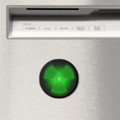 Grappig groen gloeiend radioactiviteitssymbool magneet (Insitu (Vaatwasser))
