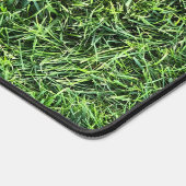 Grappig groen gras, echt fototextuurpatroon leuk bureaumat (Hoek)