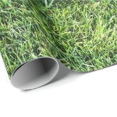 Grappig groen gras, echt fototextuurpatroon leuk cadeaupapier (Rol Hoek)