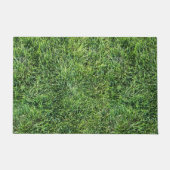 Grappig groen gras, echt fototextuurpatroon leuk deurmat (Voorkant)