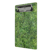 Grappig groen gras, echt fototextuurpatroon leuk mini klembord (Angled2)