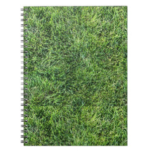 Grappig groen gras, echt fototextuurpatroon leuk notitieboek