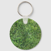 Grappig groen gras, echt fototextuurpatroon leuk sleutelhanger (Voorkant)