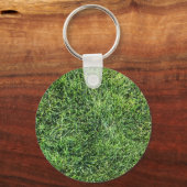 Grappig groen gras, echt fototextuurpatroon leuk sleutelhanger (Voorkant)