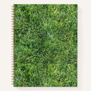 Grappig groen gras textuur patroon echte foto cool notitieboek