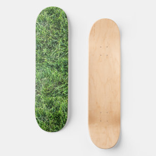 Grappig groen gras textuur patroon echte foto cool persoonlijk skateboard
