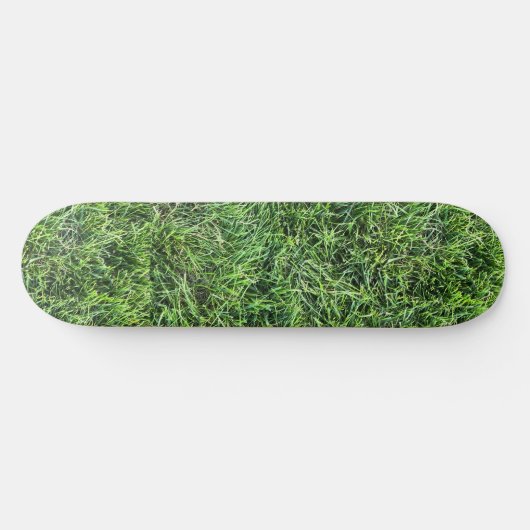 Grappig groen gras textuur patroon echte foto cool persoonlijk skateboard (Horizontaal)