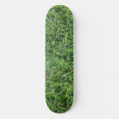 Grappig groen gras textuur patroon echte foto cool persoonlijk skateboard (Voorkant)