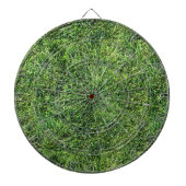 Grappig groen gras textuur patroon echte foto plez dartbord (Voorkant)