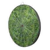 Grappig groen gras textuur patroon echte foto plez dartbord (Voorkant Rechts)