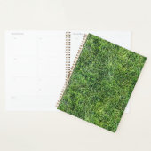 Grappig groen gras textuur patroon echte foto plez planner (Display)