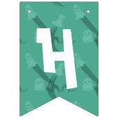 Grappig & groen Halloween thema kinderen verjaarda Vlaggetjes (Eerste vlag)