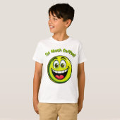 Grappig Groen Hyper Emoji Kinder T-shirt (Voorkant volledig)