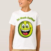 Grappig Groen Hyper Emoji Kinder T-shirt (Voorkant)