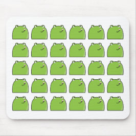 Grappig groen kikkerpatroon ontwerp muismat