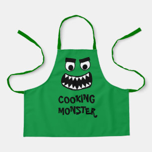 Grappig groen kookmonster bakschort voor kinderen schort