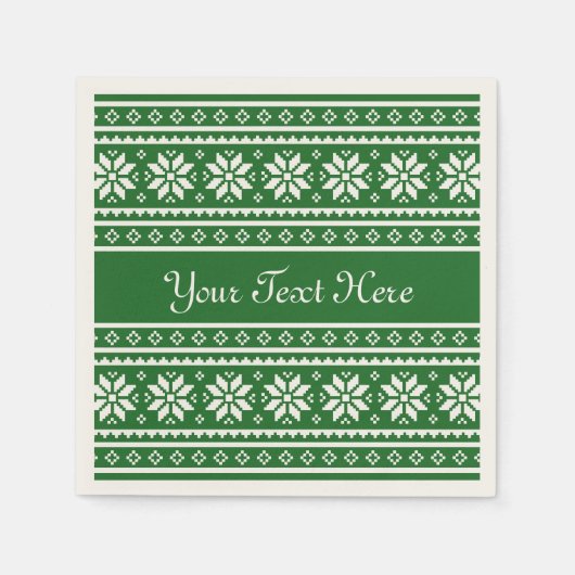 Grappig groen Lelijke Kerst Trui party servetten (Voorkant)