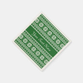 Grappig groen Lelijke Kerst Trui party servetten (Hoek)