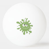 Grappig groen monster kleur blob gezicht pingpongbal (Voorkant)