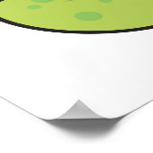 grappig groen monster poster (Hoek)