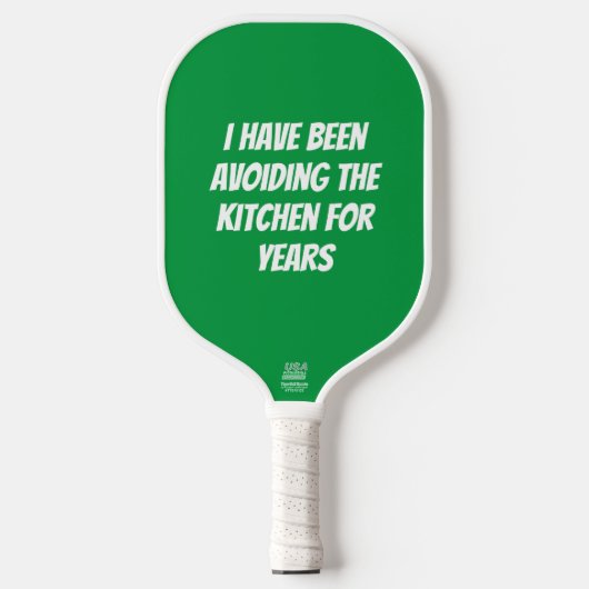 Grappig groen Niet in de keuken Pickleball Paddle (Voorkant)