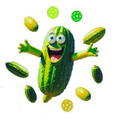 Grappig groen Pickleman op gouden achtergrond pedd Pickleball Paddle
